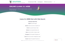 Online Llama 3.1 405B Chat by Meta AI