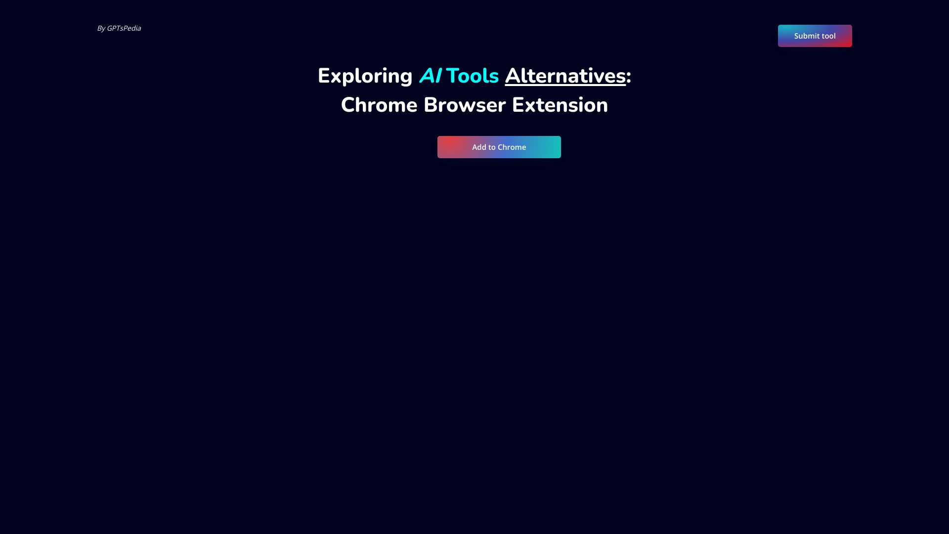 AI Tools Alternatives Extension