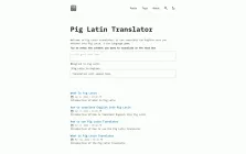 Pig Latin Translator