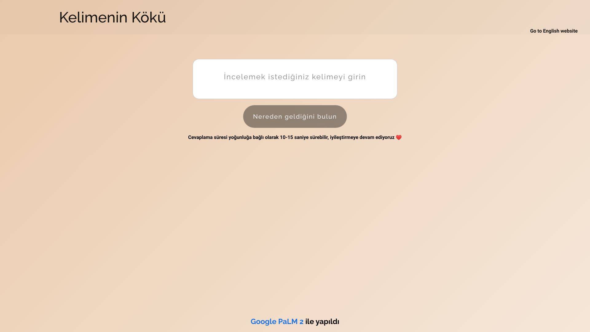 Kelimenin K?kü