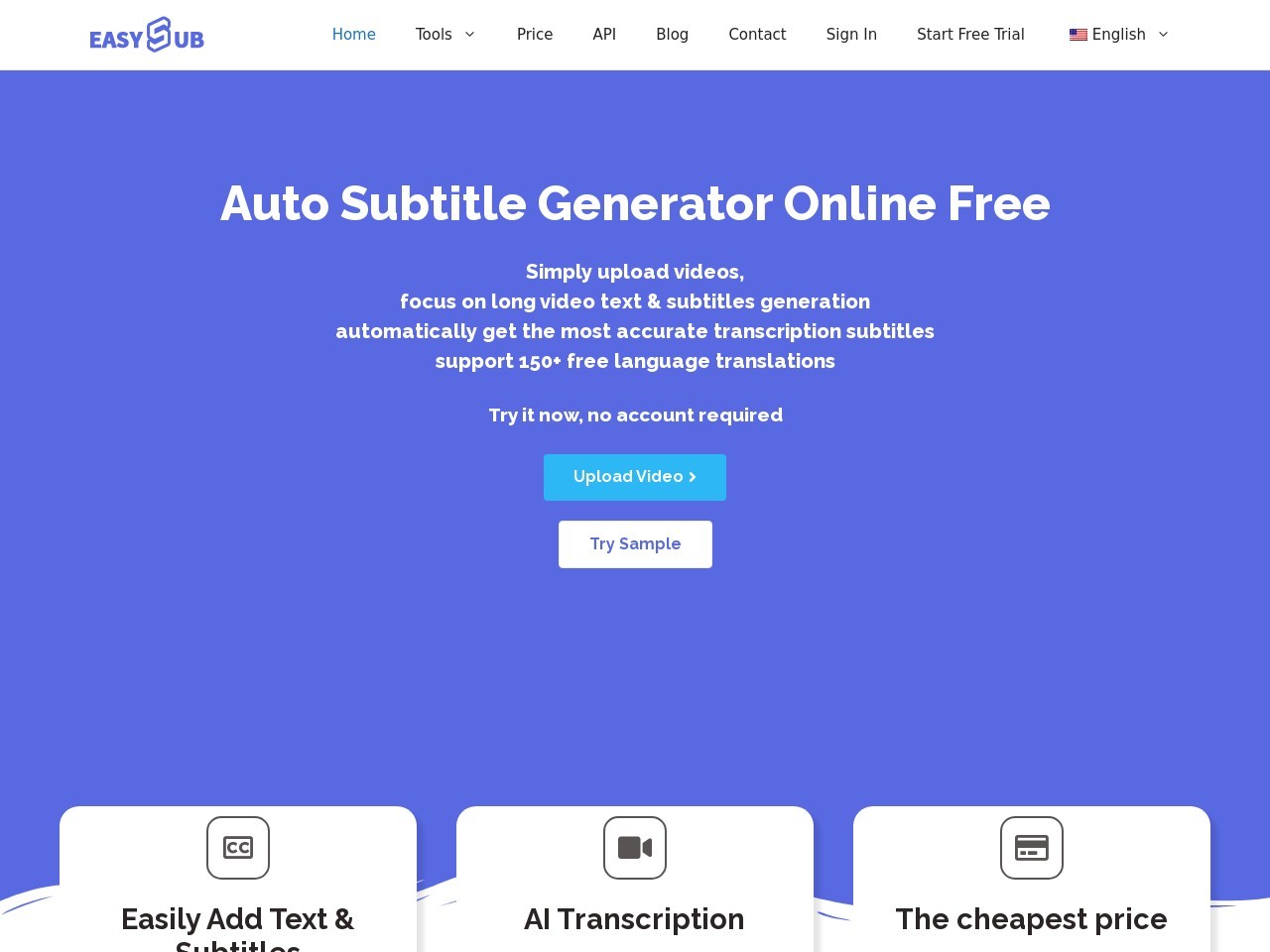 EasySub &#8211; AI字幕生成翻译工具