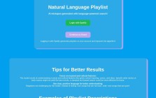 Natural Language Playlist