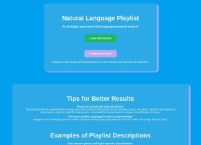 Natural Language Playlist