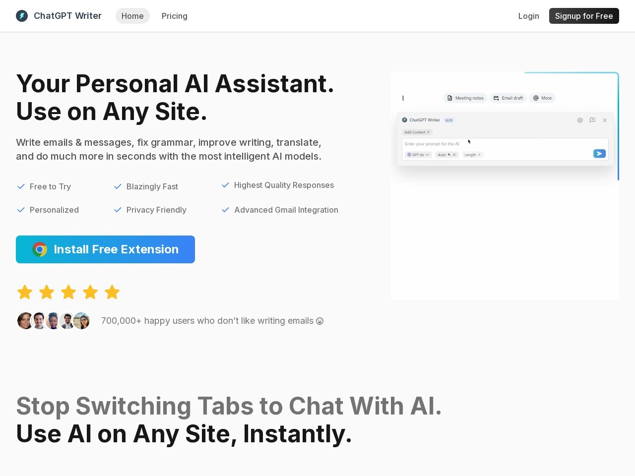ChatGPT Writer