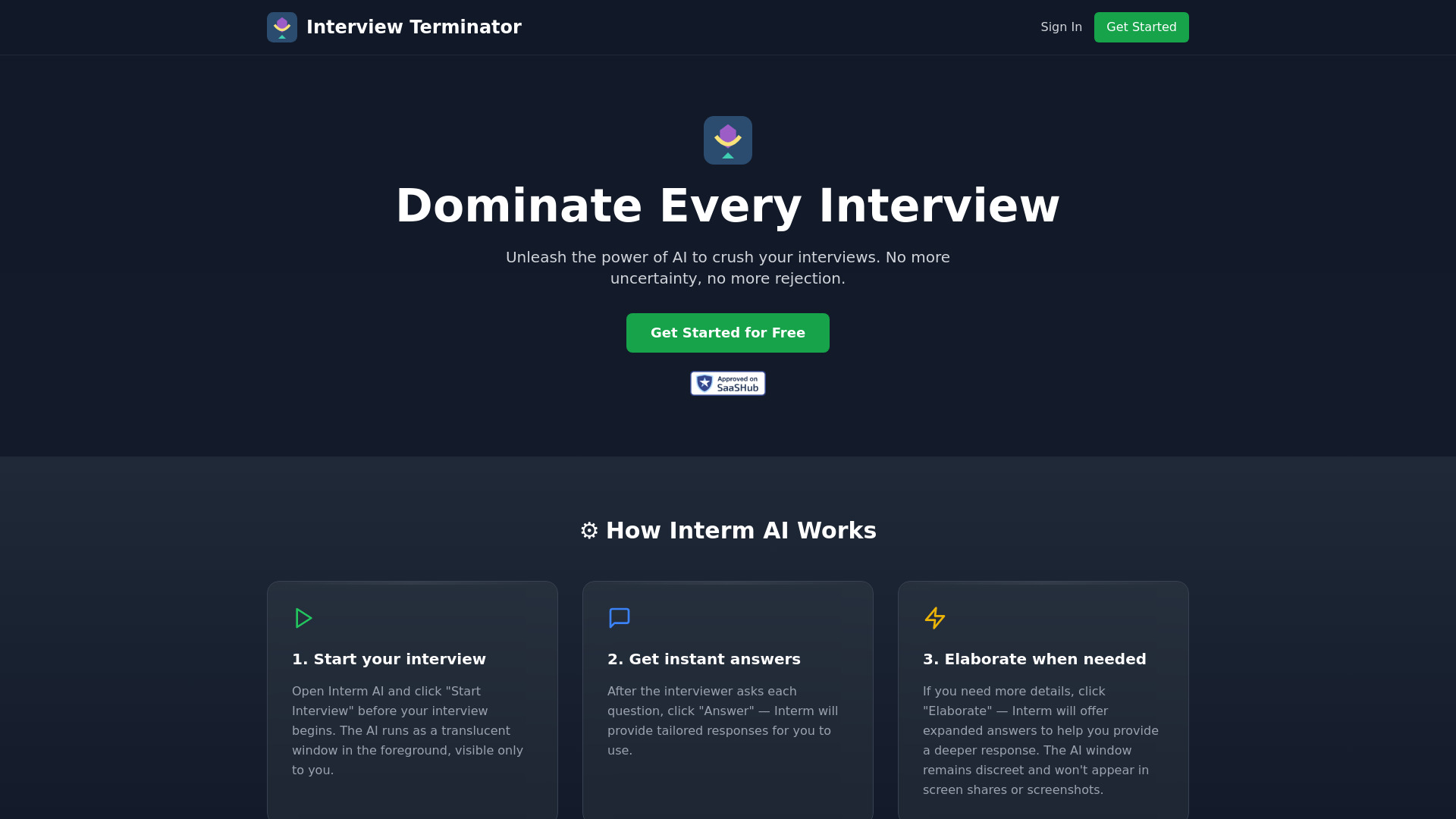 Interm AI - Interview Terminator