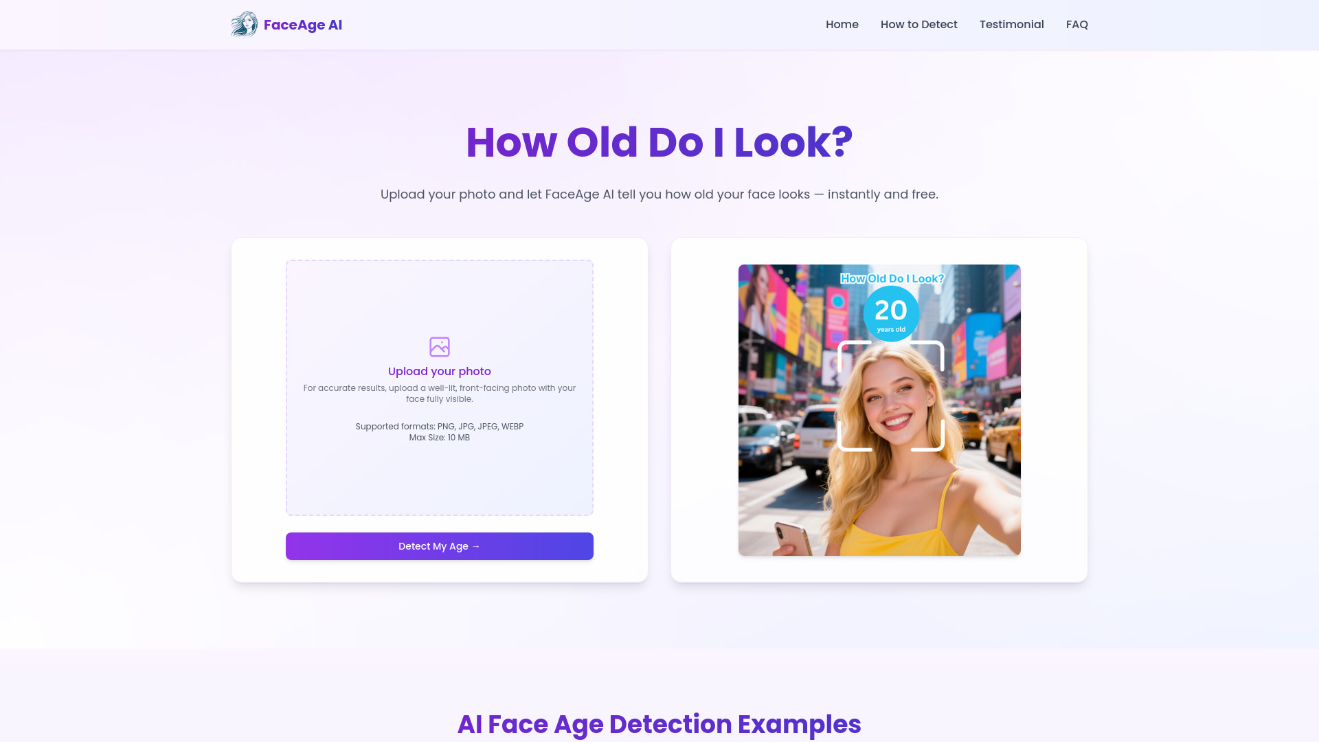 FaceAge AI