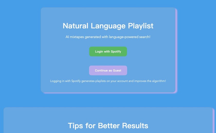 Natural Language Playlist截图