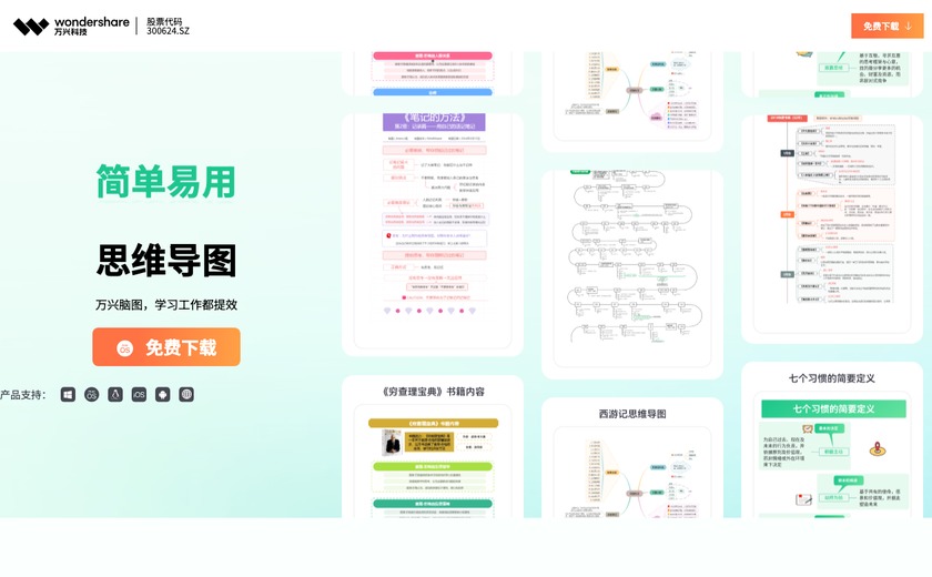 万兴脑图截图