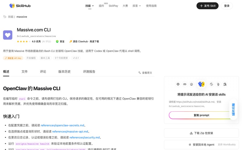 Massive.com CLI截图