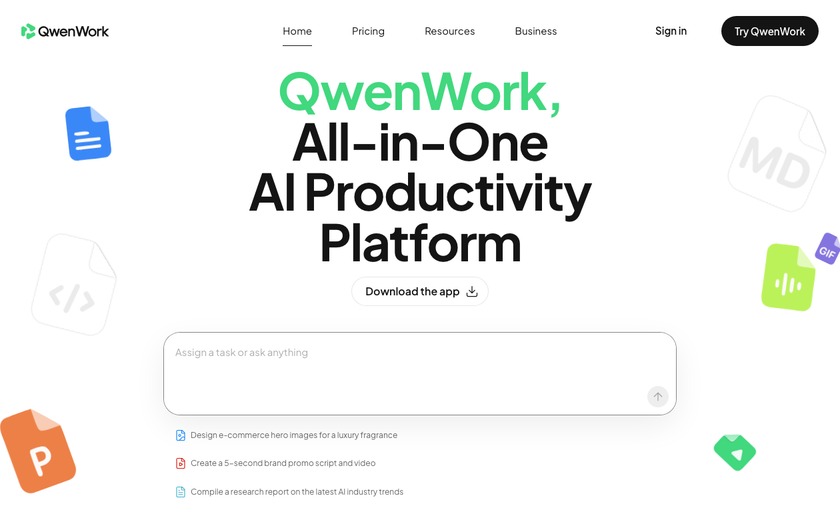 QwenWork截图
