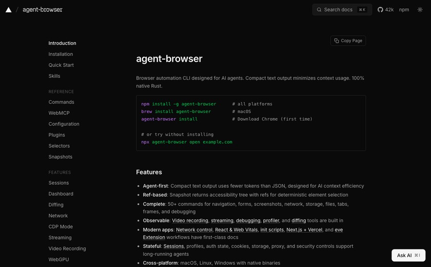agent-browser截图