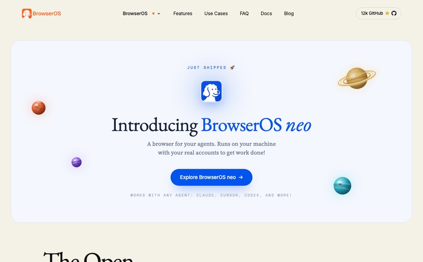 BrowserOS截图