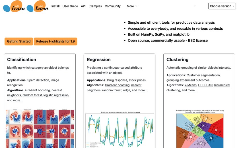 Scikit-learn截图