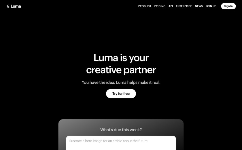 Luma AI截图