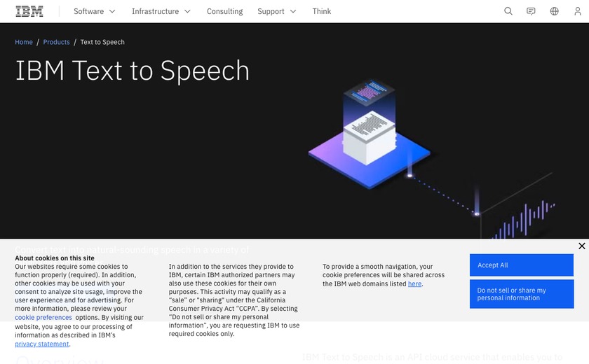 IBM Watson文字转语音截图