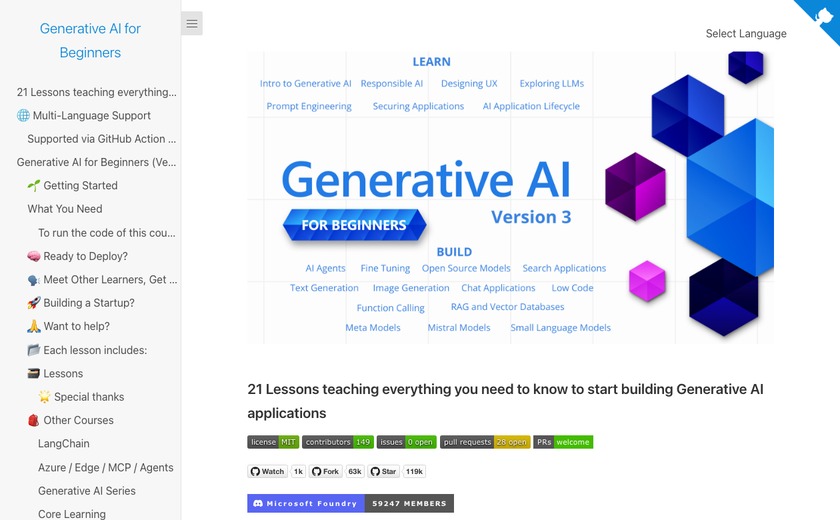 Generative AI for Beginners截图