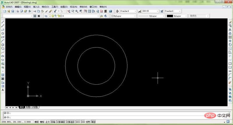 怎样用autocad2007画同心圆 autocad2007画图教程