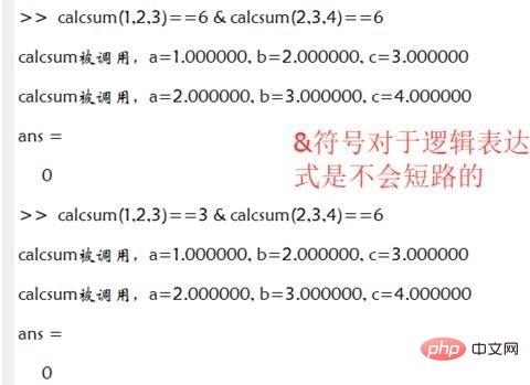 AND や NOT などの Matlab 論理演算子は演算メソッドを使用します