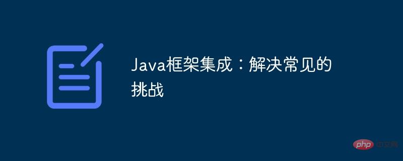 Java 프레임워크 통합: 일반적인 문제 해결