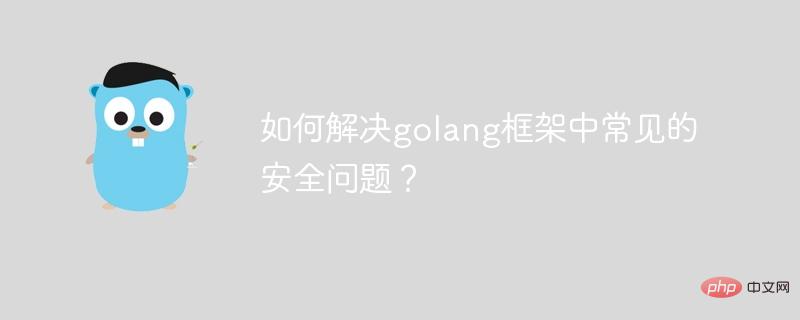 How to solve common security problems in golang framework?