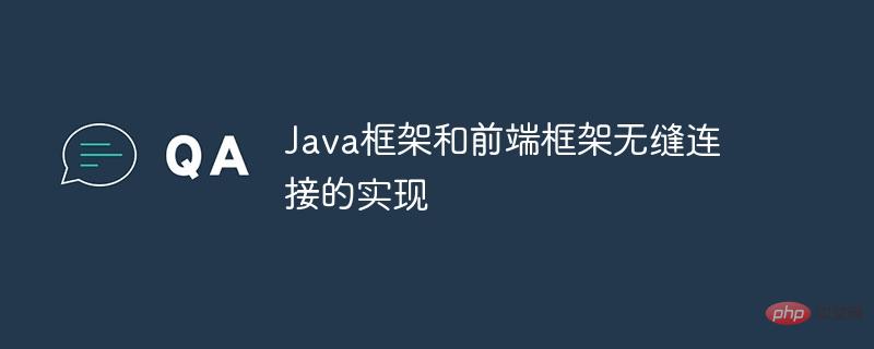 Implementation of seamless connection between Java framework and front ...