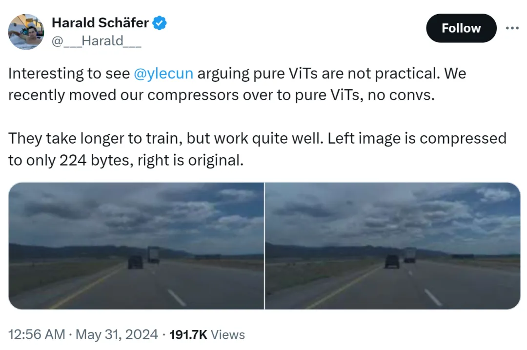 Yann LeCun:ViT慢且效率低,实时图像处理还得看卷积