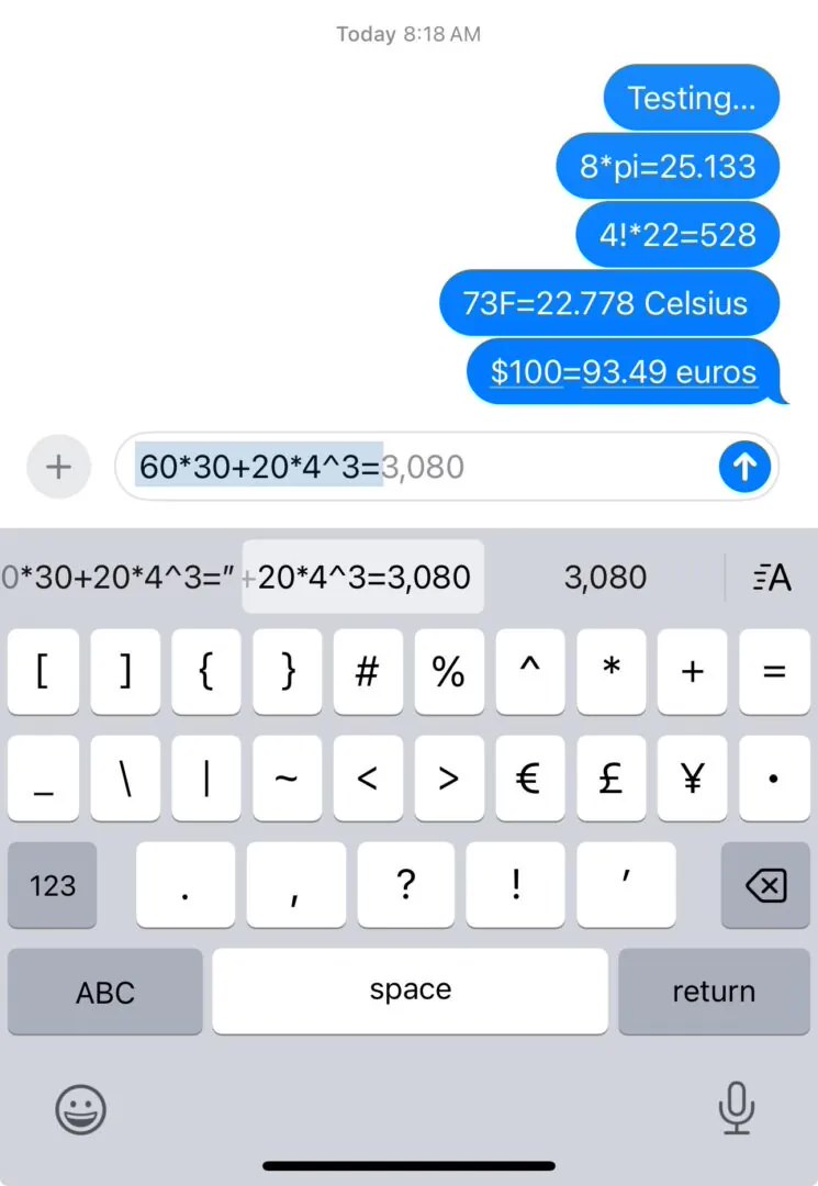 苹果 iOS 18 隐藏功能:可在任何文本框中进行数学计算