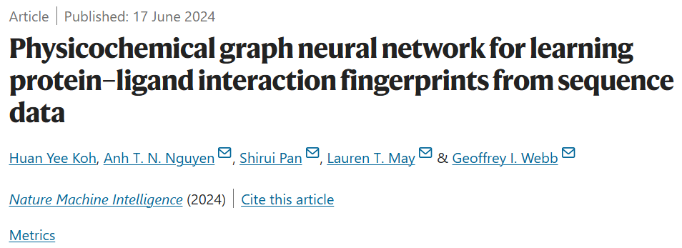 Nature子刊,准确率达96%,AI从序列中预测蛋白-配体互作