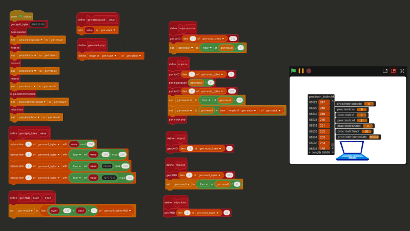 building a computer in a programming language for kids