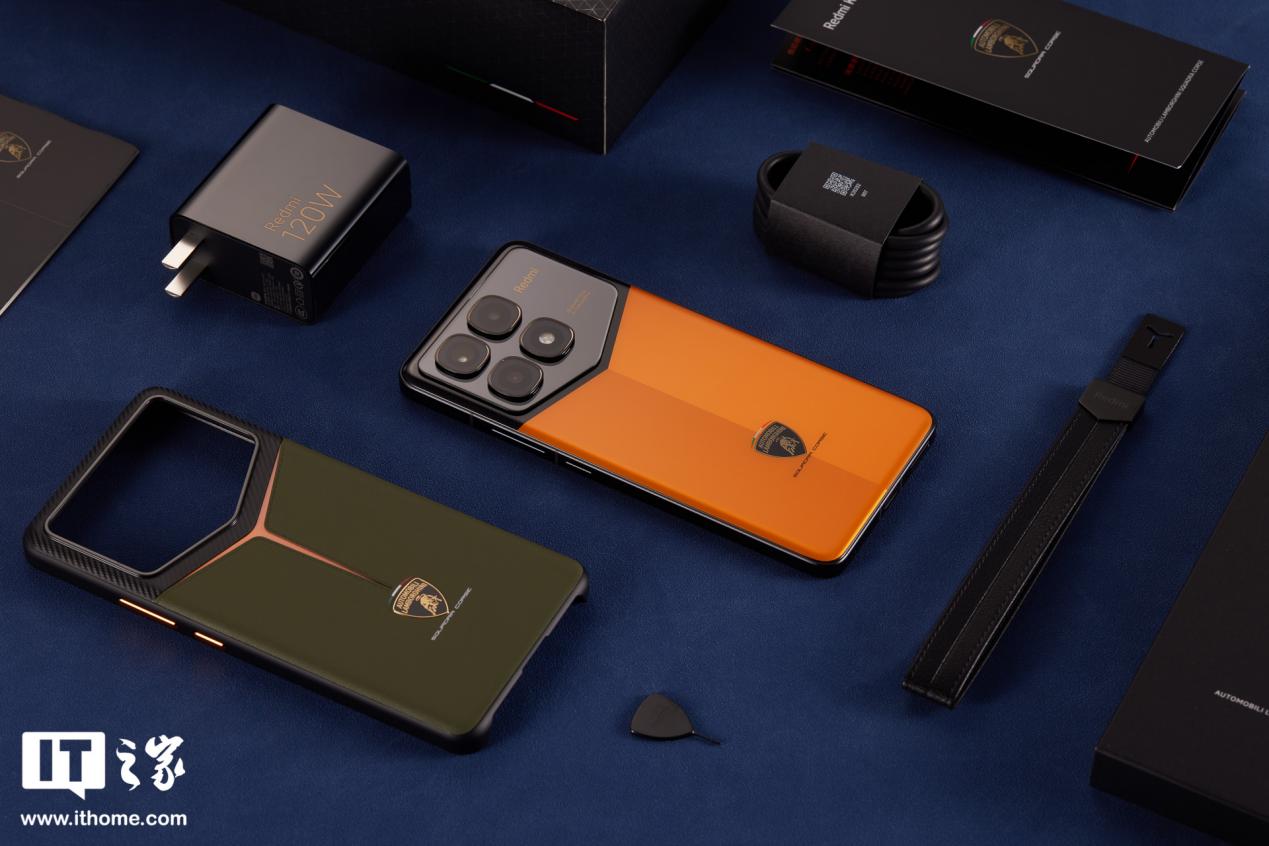 Redmi K70 至尊冠军版手机图赏:兰博基尼联名,彰显速度和激情