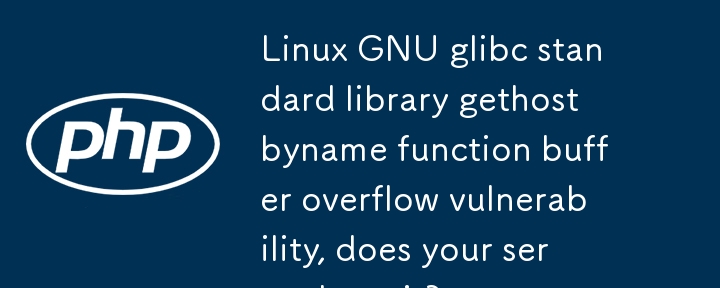 Linux GNU glibc standard library gethostbyname function buffer overflow ...