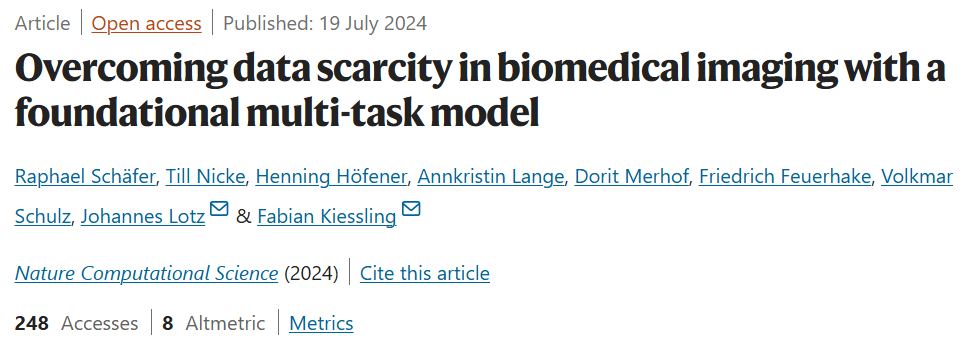 New standard for AI imaging, only 1% of original data can achieve the best performance, general medical basic model published in Nature sub-journal