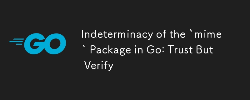 Indeterminacy of the `mime` Package in Go: Trust But Verify