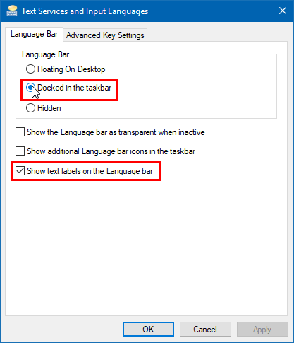 How to Show Language Bar/Input Indicator Icon in Windows 10 Taskbar ...