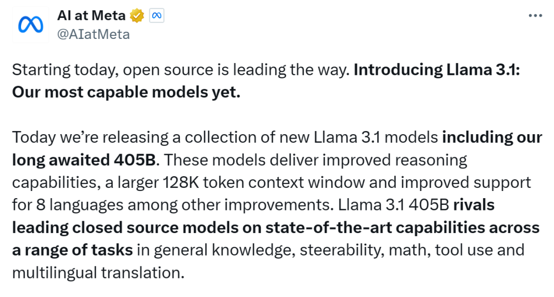 Llama becomes the top model among big models, Zuckerberg starts a debate: Playing open source, times have changed