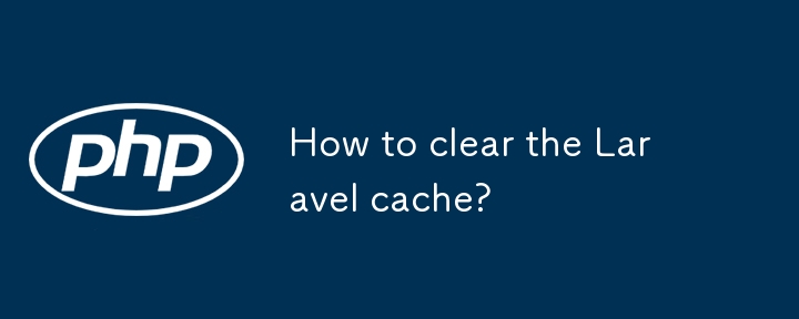 How to clear the Laravel cache?