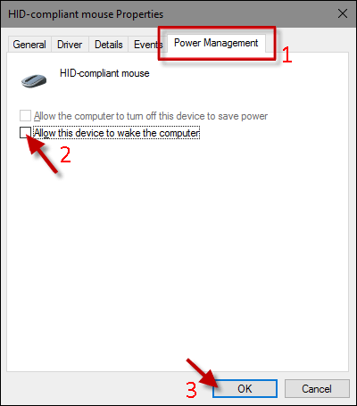 Windows 10: Prevent Mouse or Keyboard from Waking Computer