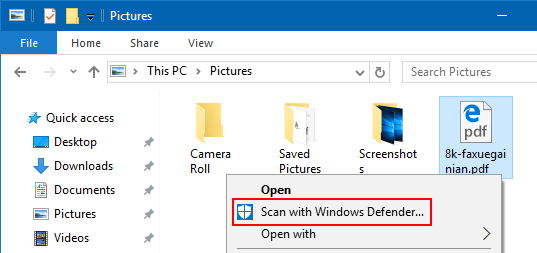 Run a Scan With Windows Defender Security Center in Windows 10