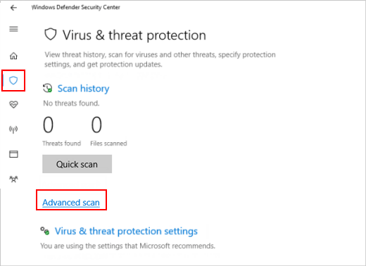 Run a Scan With Windows Defender Security Center in Windows 10