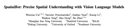 After Li Feifeis spatial intelligence”, Shanghai Jiao Tong University, Zhiyuan University, Peking University, etc. proposed the large spatial model SpatialBot