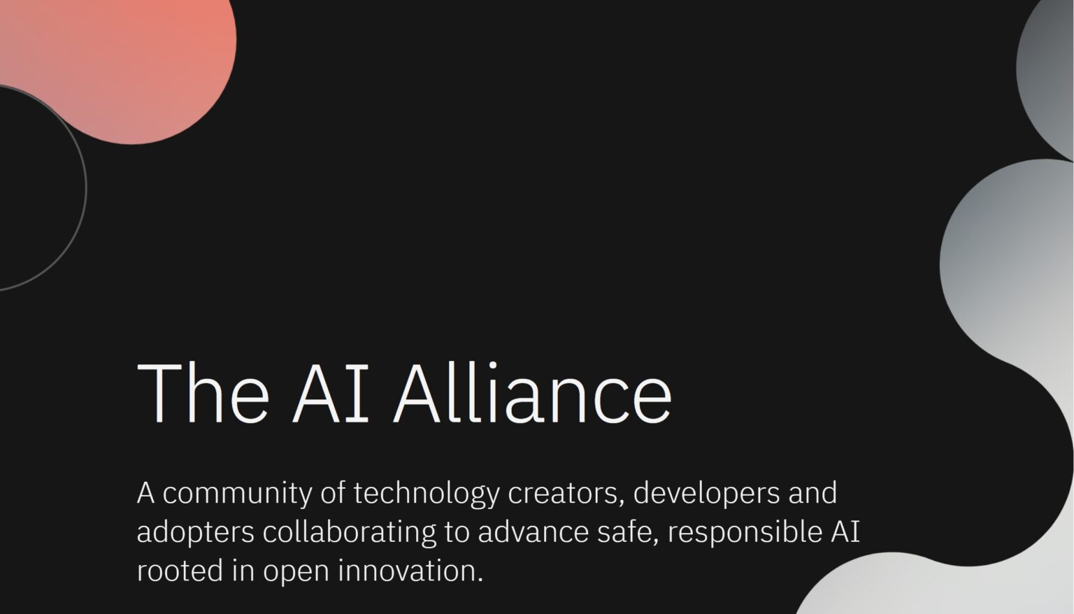 AMD、英特尔、Meta、IBM 等单位发起 AI 联盟，推动开放式 AI 发展