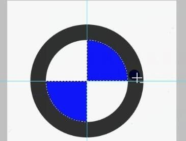 photoshop怎样制作宝马标志 photoshop制作宝马标志的方法