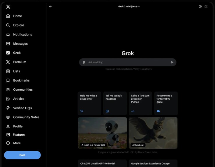 xAI releases Grok-2 and Grok-2 mini beta AI LLMs on  with enterprise API arriving later this month