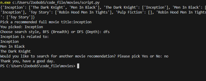 Little Movie Recommending Code