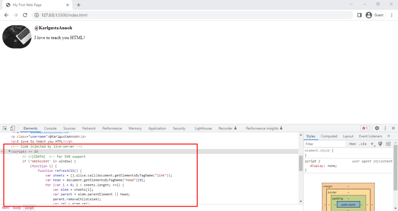 How to Inspect Pages Using DevTools