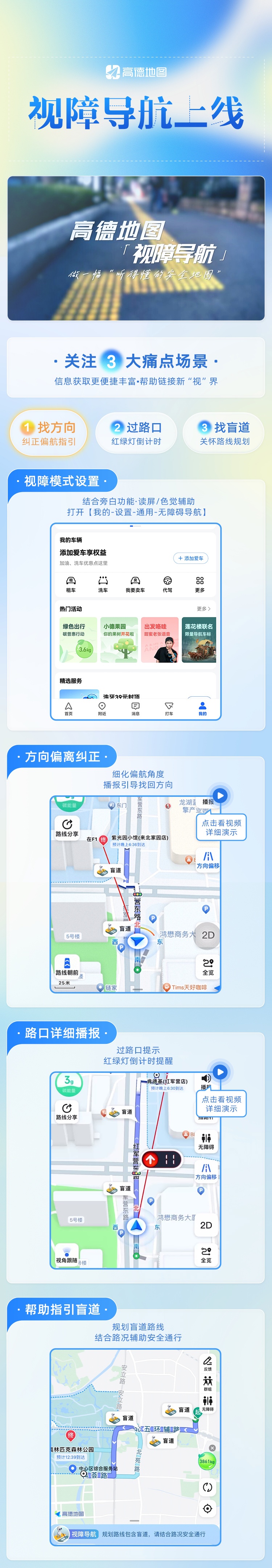 Amap、バリアフリーナビゲーション機能をバージョンアップ：視覚障害者ナビゲーションと聴覚障害者情報ガイドをオンラインで提供