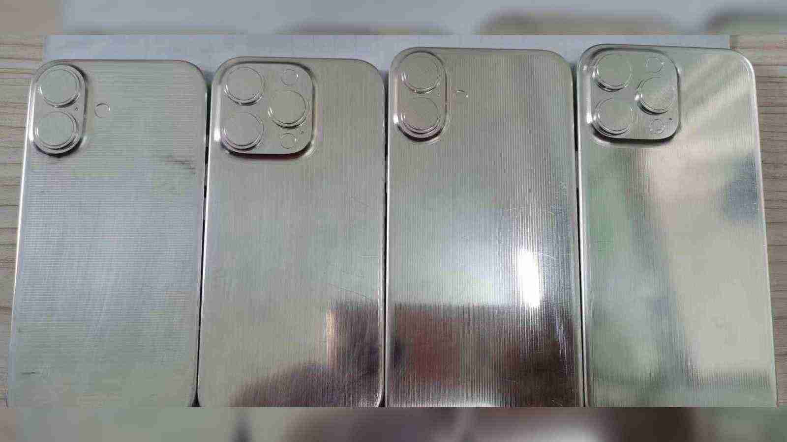 疑似iPhone 16和iPhone 16 Pro模型流出，都有录制按钮