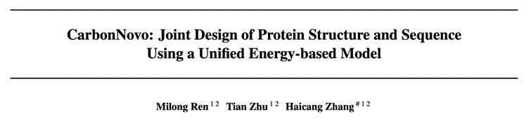 Ein Team vom Institut für Computertechnologie der Chinesischen Akademie der Wissenschaften schlug CarbonNovo vor, ein KI-basiertes End-to-End-De-novo-Design von Proteinstrukturen und -sequenzen.