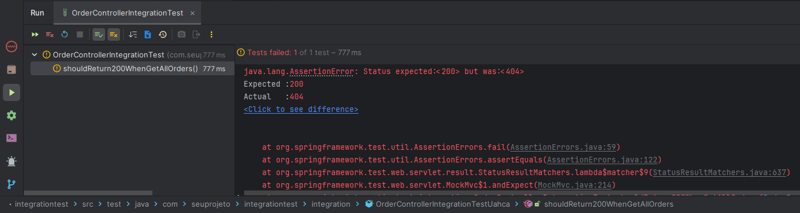 Testes integrados com Spring
