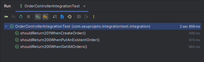 Testes integrados com Spring